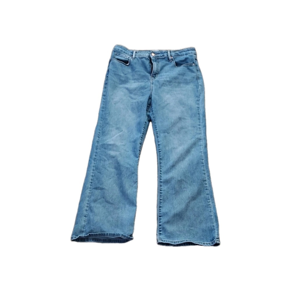 Levi's Denizen Ultra High Rise Crop Flare 14 medium wash - Picture 1 of 7